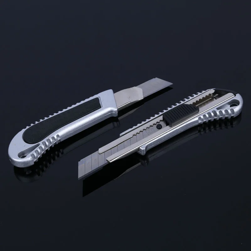 Stainless Steel Utility Knife Luxury Metal Wallpaper Knife Handle Paper Cutting Tools Office School Supplies Craft Production