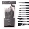 12pcs Professional Watercolor Paint Brushes Set Includes Round Flat Cat's Tongue Brushes Synthetic Hair for Watercolor Acrylic 1