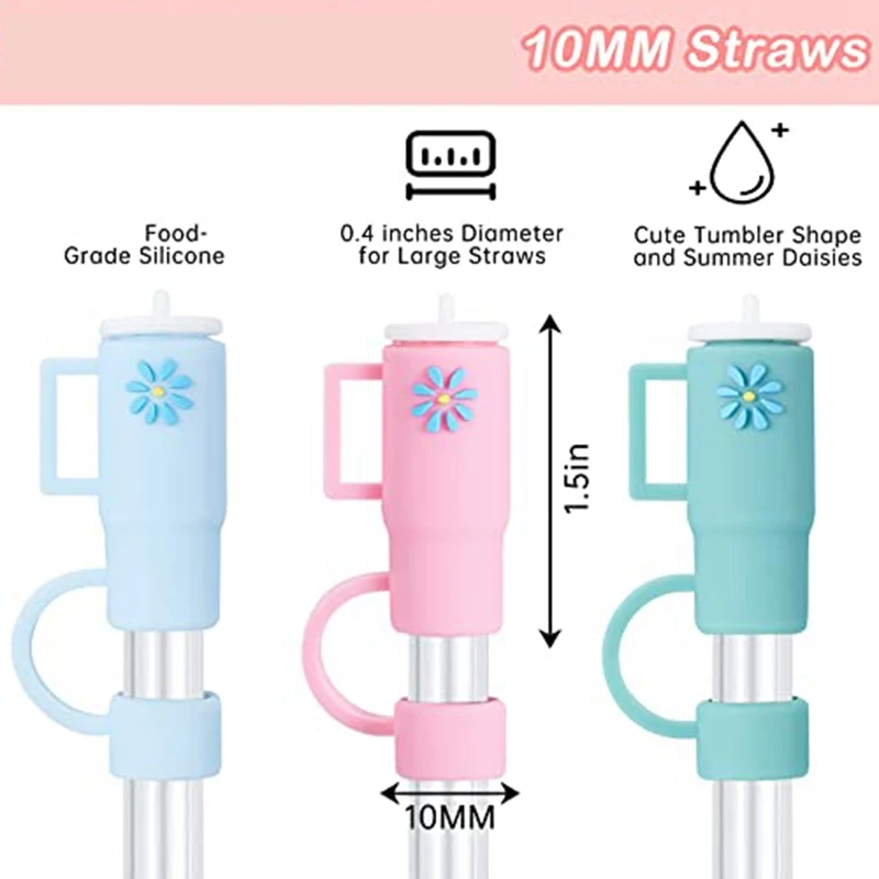 Straw Cover Cap for Stanley Cup Silicone Straw Topper fit Stanley Tumbler  10m