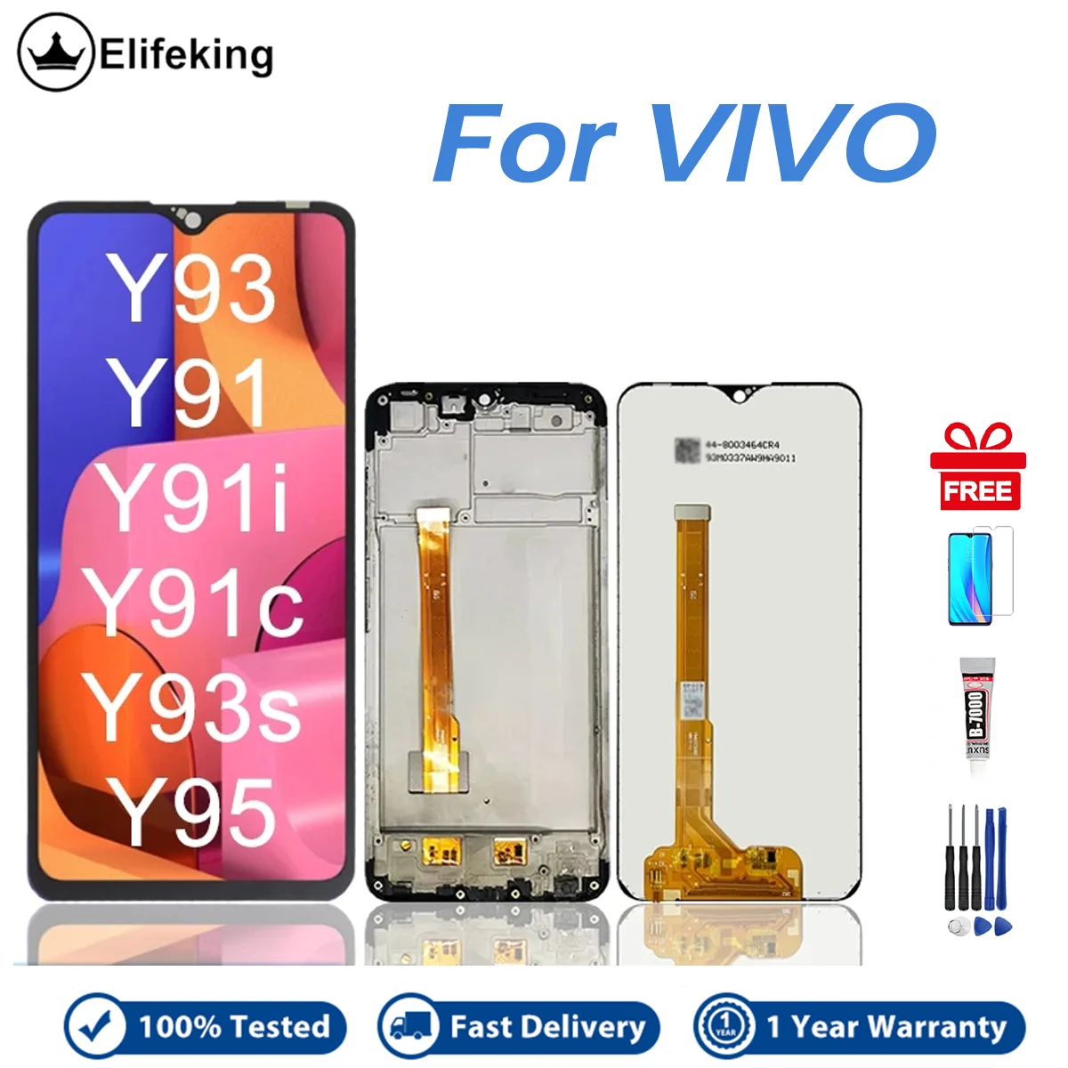 

100% Оригинальный ЖК-дисплей для VIVO Y91, Y91C, Y91i, Y93, Y93s, Y95, Y90, U1, Y1S 2020, дисплей с сенсорным экраном и дигитайзером в сборе с рамкой