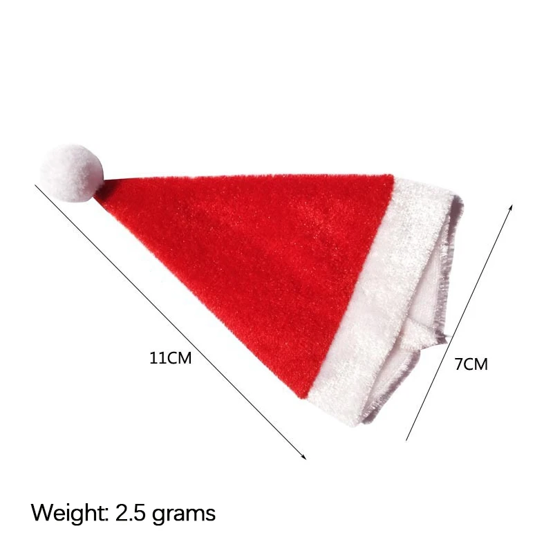 Hot Sale Mini Santa Claus Hat Christmas Xmas Holiday Lollipop Top Topper Cover For Festival Christmas Decoration For Home