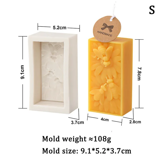 2 Moules 12 Cavités Moules à Savon Silicone NPEX - Abeilles Et Nids D' Abeille | Pour Savon, Chocolat, Cupcakes Moules Abeille Nid Abeille