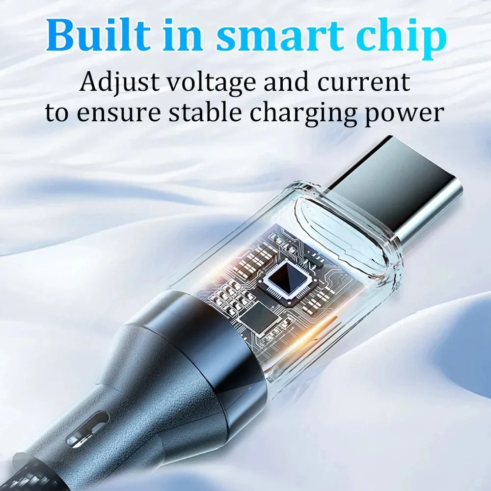 High-Power USB Charging Cable with LED Display - Fast Charge & Data Transfer