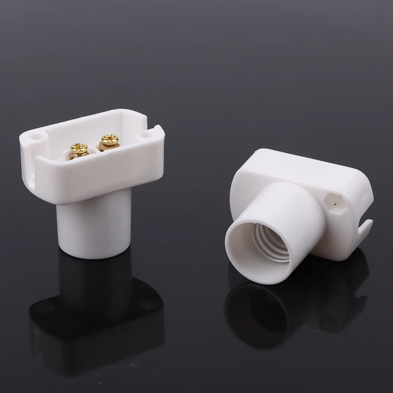 Lamp Bulb Holder Lamp Holder Lamp Base Lamp Socket Adapter White Mini Screw Lamp Base E12 E14 E17 Supporto Light Bulb Socket Holder Adapter Fixing Base Accessories