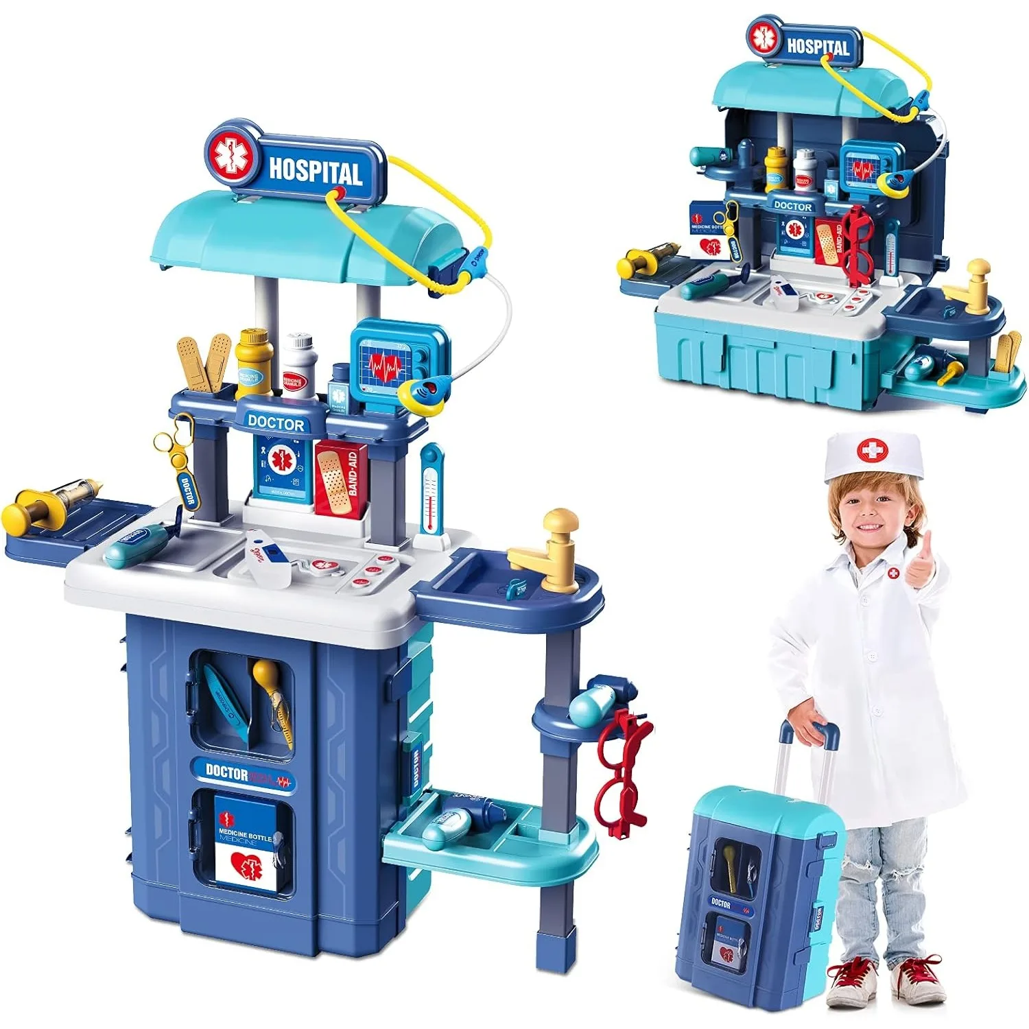 Miniland – Set Médico Infantil Con Maletín Y 8 Accesorios Realistas, Juego De Doctor Educativo Para Niños