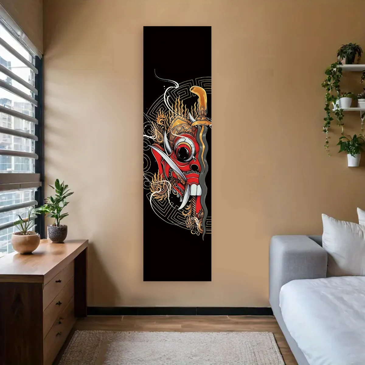 VIKAMA Japanese Wave Wall Decoration Tapestry Red Sun And Waves Landscape Aesthetic Tapestry Home Wall Decoration Hangings 3
