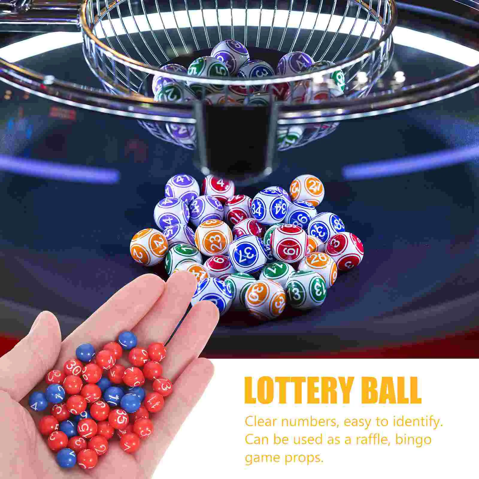 1 Set Colored Festival Multi-functional Party Lottery Balls Party Game Balls Raffle Bingo Props Lottery plastic lottery balls