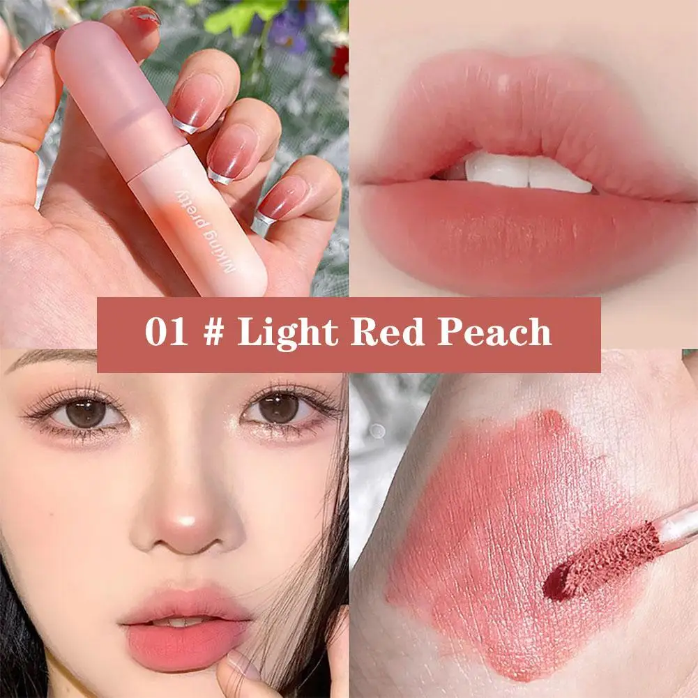 

Kobeleen Velvet Matte Lip Mud Waterproof Not Easy To Lose Makeup Lasting Lip Color Pigment Natural Students Nude Lipstick A5H4