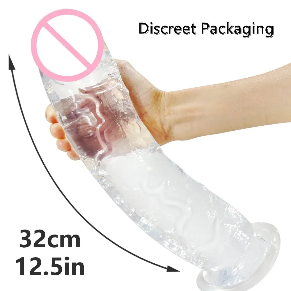 Sex Toys Jelly Dildo 5 sizes Penis Adjustable Strapon Dildo Realistic Sex Toys Lesbian Women Couples Suction Cup Pants
