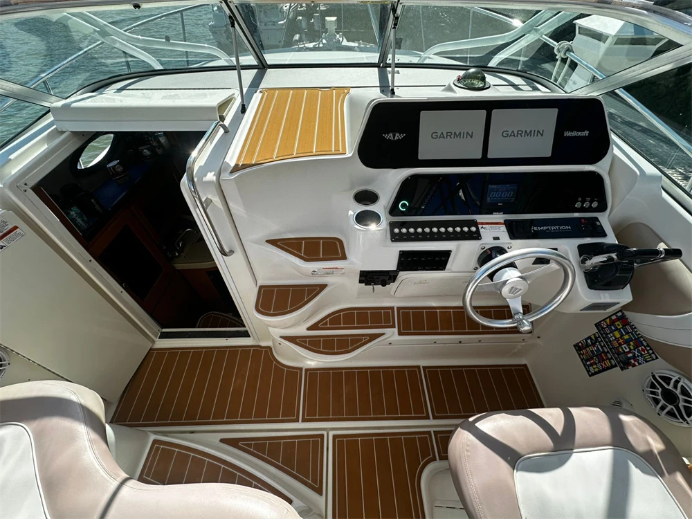2001 Regal 1900 LE Swim Platform Cockpit Pad Boat EVA Foam Teak Deck Floor Mat Backing Adhesive SeaDek Gatorstep Style Floor