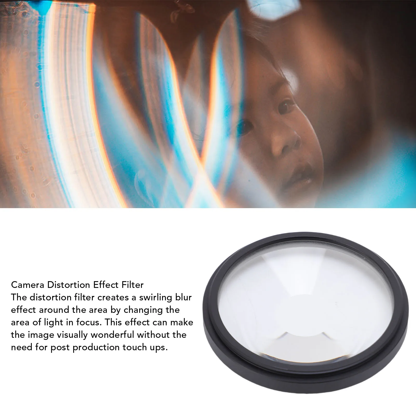 Optical Glass Lens Distortion Effect Filter - Oil, Scratch, and Rain Resistant