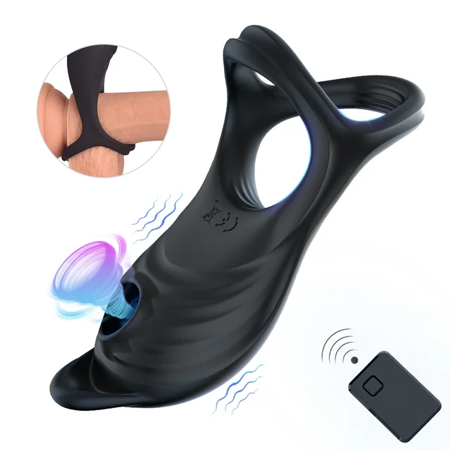 Remote Control Cock Ring Sucking Vibrating Penis Ring For Couple G-spot Clitoris Stimulation Delayed Ejaculation Adult Sex Toys Remote Control Cock Ring Sucking Vibrating Penis Ring For Couple G spot Clitoris Stimulation Delayed Ejaculation