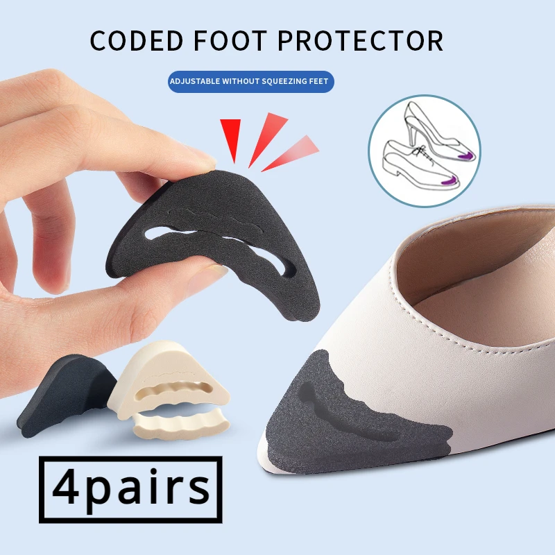 Toe Pads Forefoot Pads Forefoot Cushion Women High Heel Toe Plug Insert Shoe Big Shoes Toe Front Filler Cushion Pain Relief Protector Adjustment Shoe Accessorie