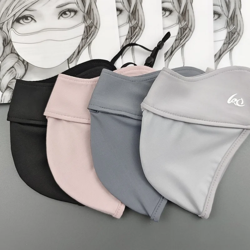 NewThin Sunscreen Face Scarf Ice Silk Mask Cover Veil Eye