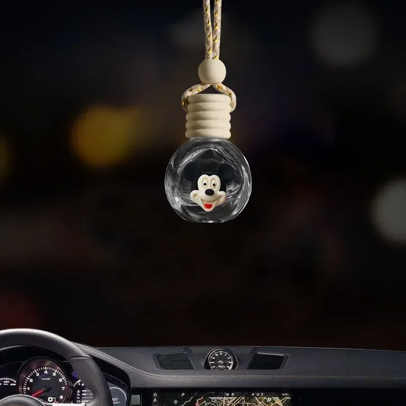 Car Air Freshener Disney Mickey Minnie Mouse Perfume Lady Car Air Freshener Lasting Fragrance Hanging Car Perfume Accessories Cute Pendant