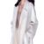 Women Beautiful Handmade Corrugated Water Ripples Long Woolen Overcoat Pure White Lace Up Robe Coat With Belt Hepburn Brand Maxi #2