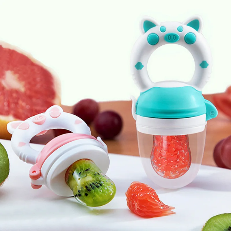 Baby Food Feeding Spoon Juice Extractor Pacifier cup Molars Baby feeding bottle Silicone Gum Fruit Vegetable Bite Eat Auxiliary 3