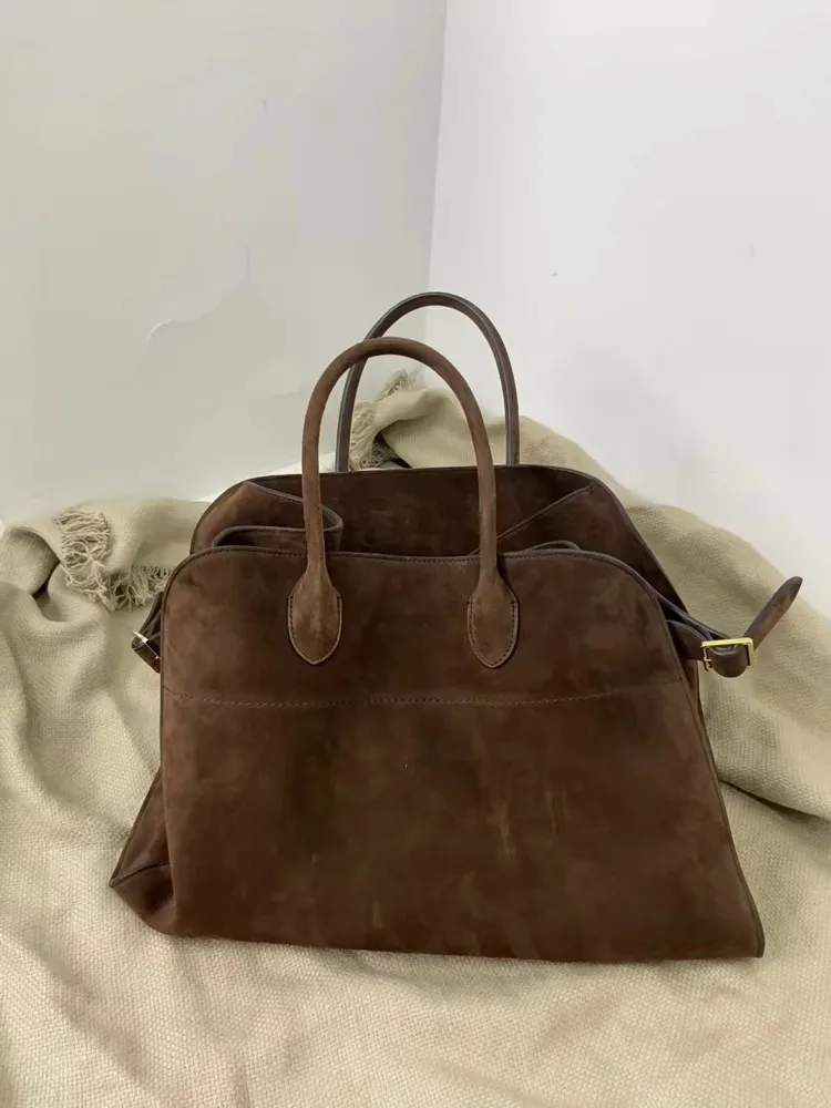 designer women cow suede leather totes large capacity office ladies work handbag autumn new luxury underarm shoulder bag Designer Women Cow Suede Leather Totes Large Capacity Office Ladies Work Handbag Autumn New Luxury Underarm Shoulder Bag 4
