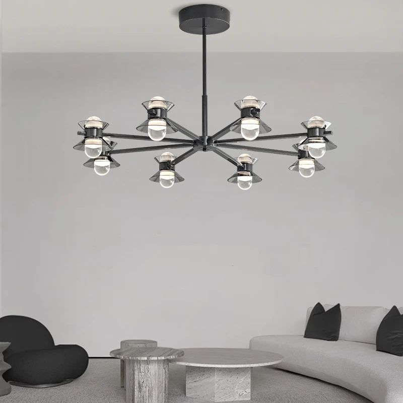 

Modern Simple Copper Chandelier ceiling LED Long strip Hanging lights Living room Bedroom Dining room Bar Indoor Fixtures