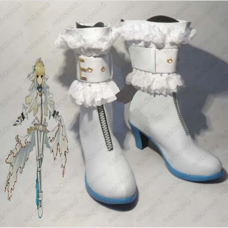 New Fate Extra FateExtra CCC Saber Bride ver Cosplay Shoes patry Boots Tailor Made | Тематическая одежда и униформа