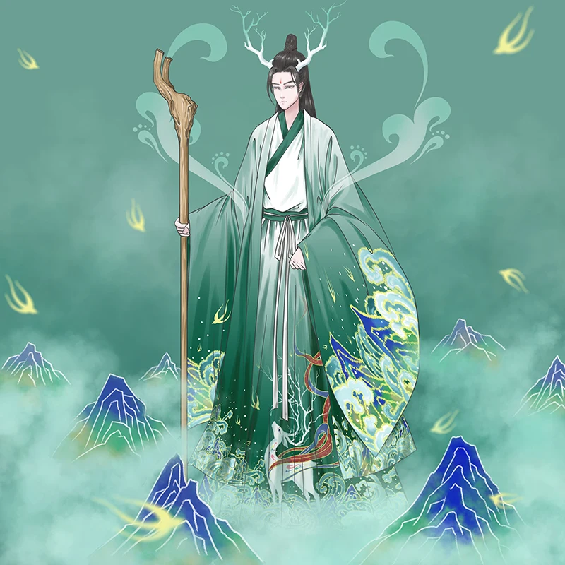 

Ancient Kimono Green Hanfu Dress Summer Tang Embroidery Chinese Style Traditional Cosplay Skirt Suit Dresses Costume Clothes