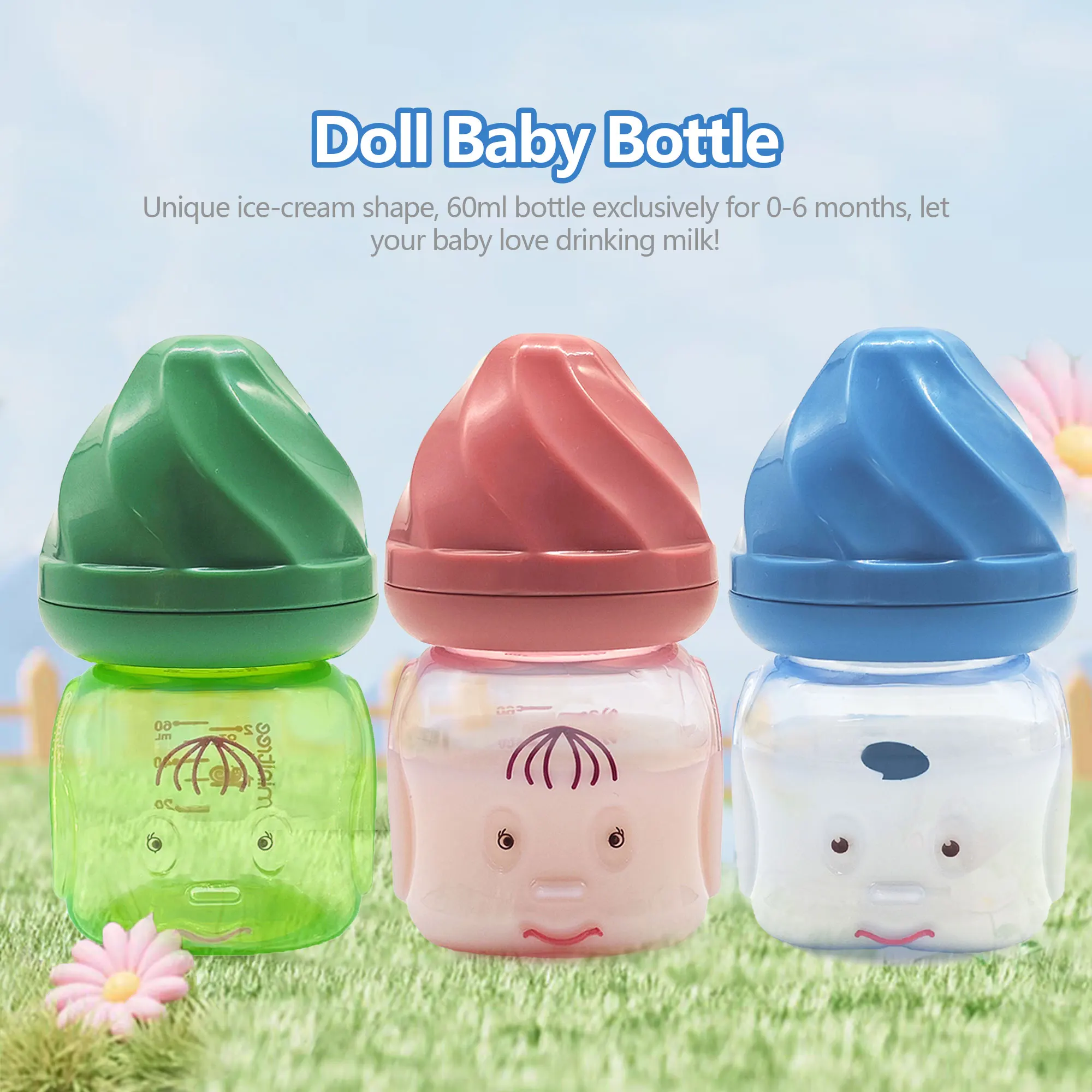 60ML Baby Newborn Mini Portable Feeding Nursing Bottle BPA