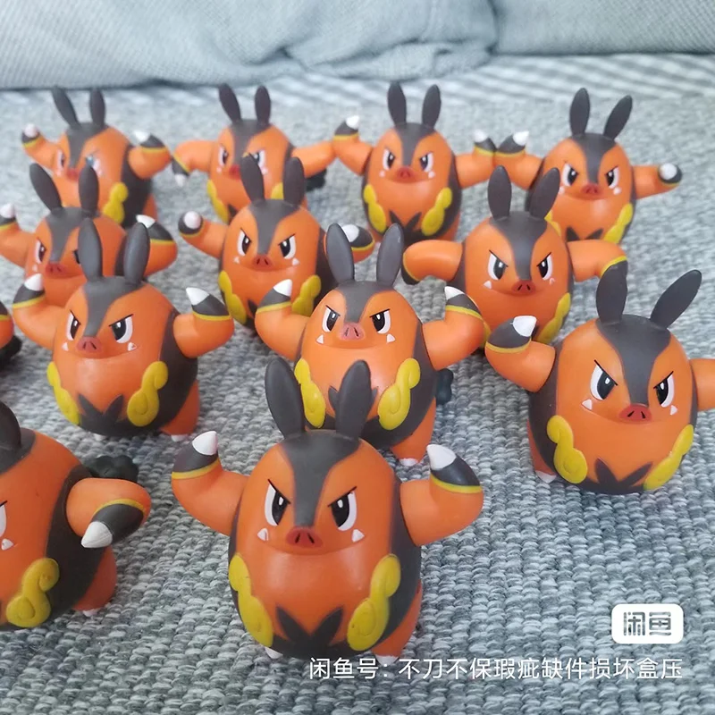 Pokemon figura de ação tipo fogo e tipo de luta pignite modelo