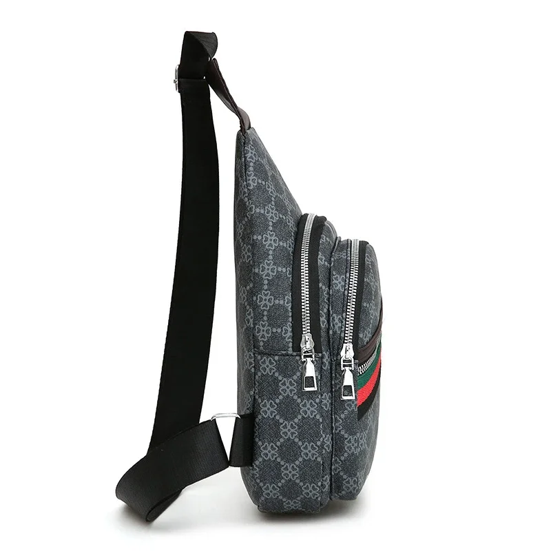 Men's Multifunction Messenger Bag Shoulder Cloth Chest Bags Crossbody Casual Handbag with Earphone Hole