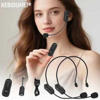 Microfono wireless 2.4G per amplificatore vocale Cuffie ad alta fedeltà Smart con cancellazione del rumore Plug Play per microfono altoparlante Karaoke