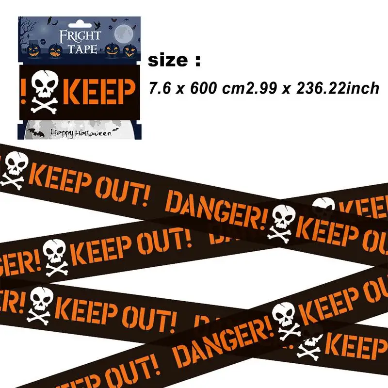 Halloween Fright Tape Caution Tape Safety Signs Halloween Danger Crime Scene Warning Decorations caution warning tape