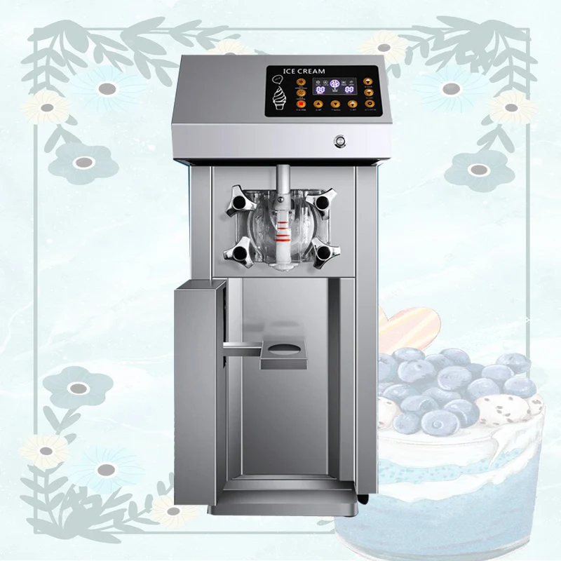 

Three-color Soft Ice Cream Machine Desktop Commercial Ice Cream Making Machine