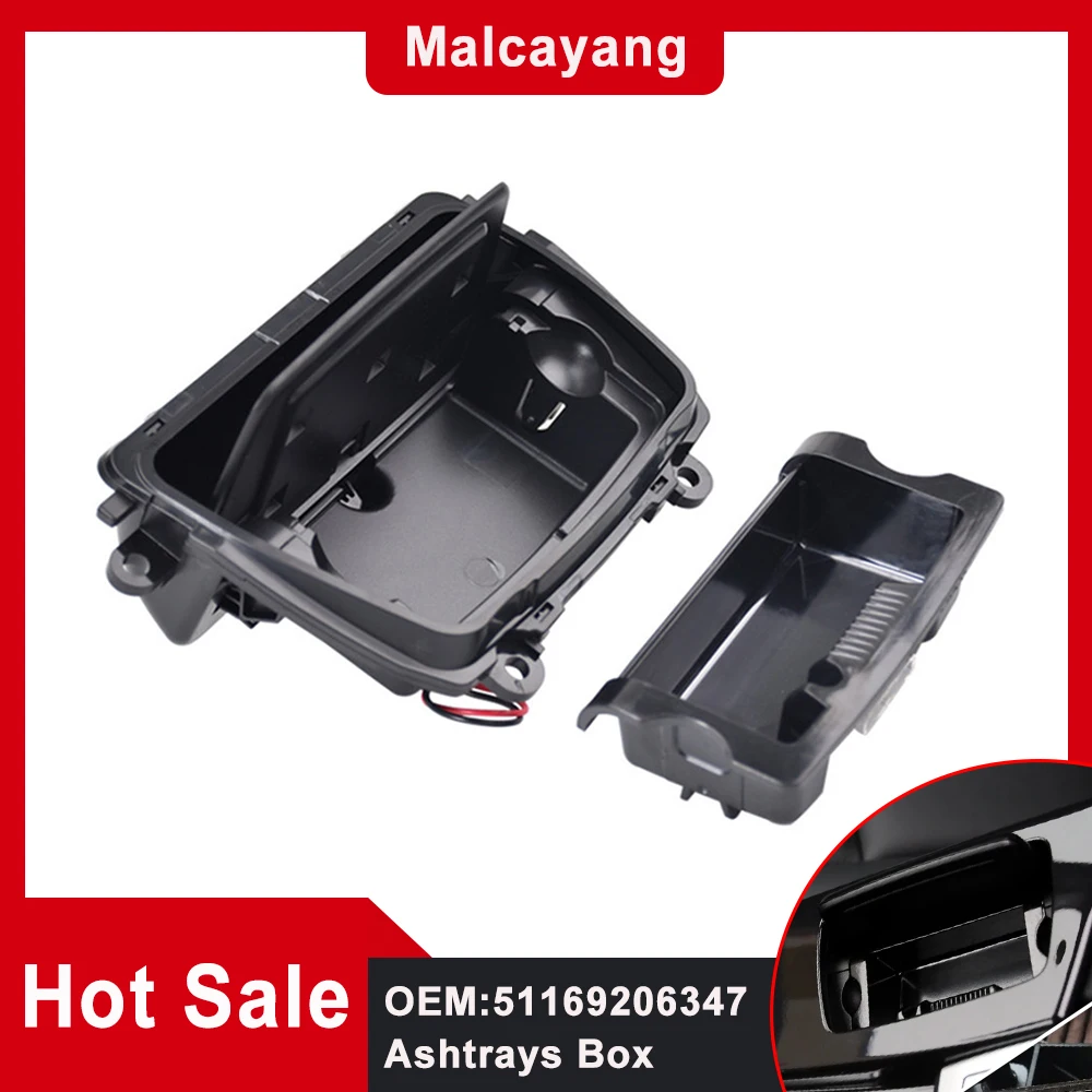 51169206347CarAshtraysLinerConsoleAshtrayAssemblyBoxForBmw5