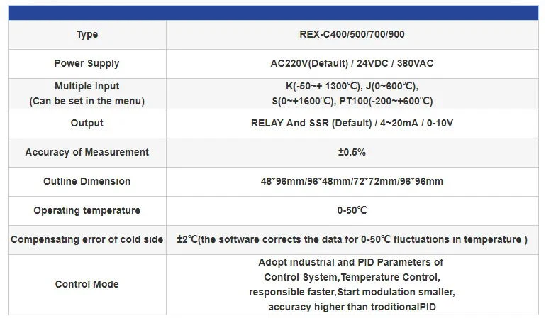 REX-C100 K J PT100 Digital Output Thermostat Electronic PID Programmable Sensors