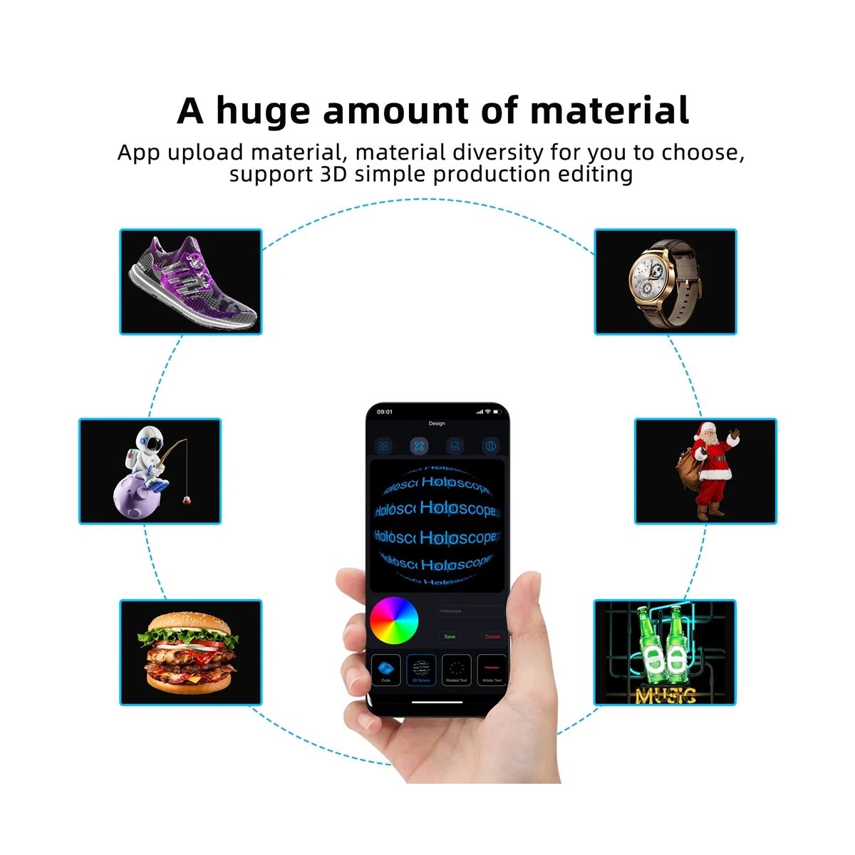

3D-проектор с голограммой вентилятора, проектор с Wi-Fi, рекламный логотип, лампа с голографическим знаком, 3D проекторы с вилкой Стандарта ЕС