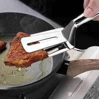 Pince à pelle à frire multifonctionnelle en acier inoxydable, pince à Steak pour barbecue, spatule à poisson, outil de cuisine domestique, pince à pain 3