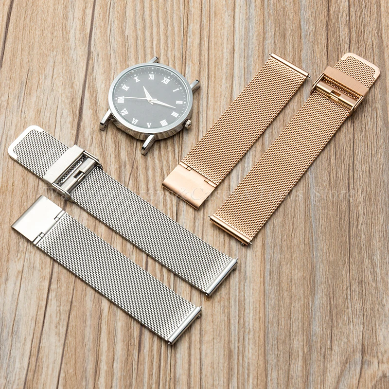 Premium 0.6mm Milanese Stainless Steel Mesh Watch Band - Quick Release Strap