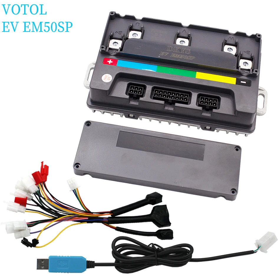 VOTOL EM50SP 7255S 55A 1KW2kw brushless DC controller QS motor Intelligent controller of electric motorcycle scooter dc hallless controller plc 12v 700w bldc dc brushless motor driver