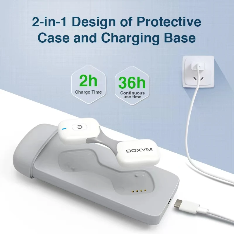 BOXYM Mobile Analysis 24-Hour Heart Monitor Dynamic ECG Machine Portable ECG Recorder Wearable Wireless Heart Monitor