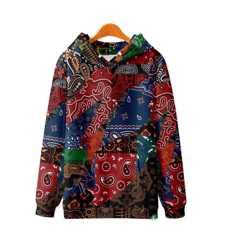 

Красная толстовка с капюшоном и цифровой печатью, Мужская Уличная одежда с принтом кешью, пуловер в стиле Харадзюку, Повседневная Толстовка, пуловер