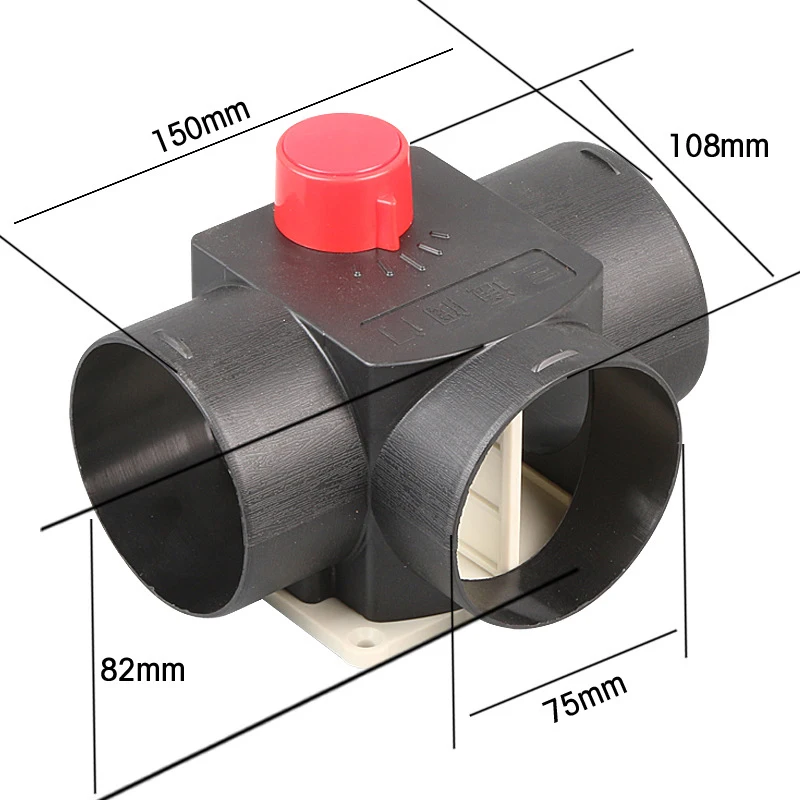 75mm T-Type Parking Heater Gate Dual Regulating Valve Air Vent Ducting Regulating For Eberspacher Webasto Accessories