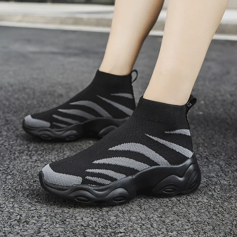 Men Women's Socks Boots High Top Casual Sneakers for Unisex Platform Shoes  Mesh Breathable Walking Shoes Tennis Sport  Sneakers 5