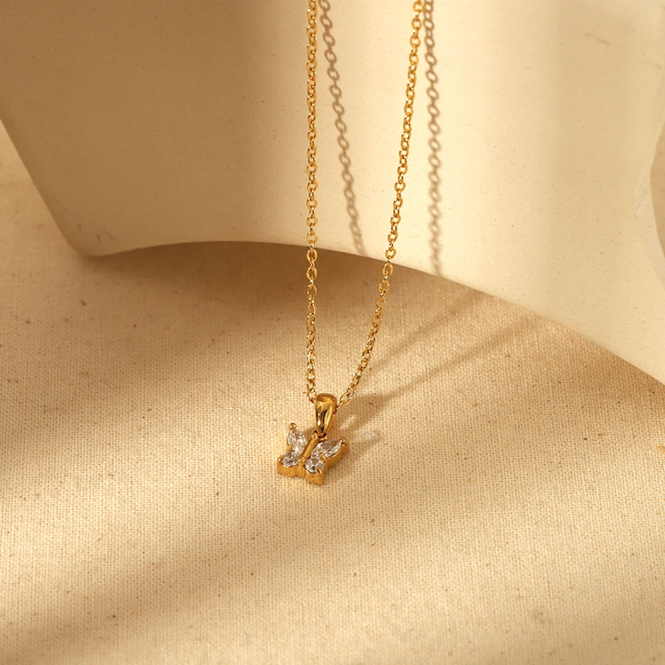 Collana Con Farfalla In Oro E Madreperla | - La Tua Gioielleria O - Foto 2