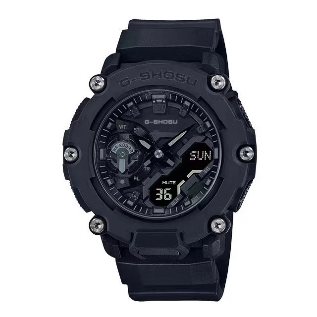 Sports Digital Electronic Unisex Watch 2200 Large Dial Fully Functional LED Dual Display World Time LED Auto Hand Lifting Lights 4