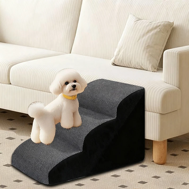 Pet 2/3/4 Step Dog Stair Cat Pet Ramp Ladder Washable Non Slip Removable Memory Foam Stair Dog Ramp Multi Scene Available