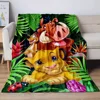 Lion King Simba Cartoon Flannel Blanket.Sofa,Bedroom.Bed Home Office Nap Blanket Car,Camping,Children Travel Picnic Blanket Gift 1