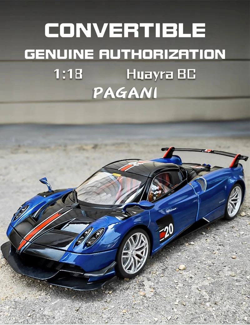 ミニカー Top speed 1/18 Pagani Huayra BC 1/18 Pagani Huayra BC Supercar Alloy Diecast Model Car Collection