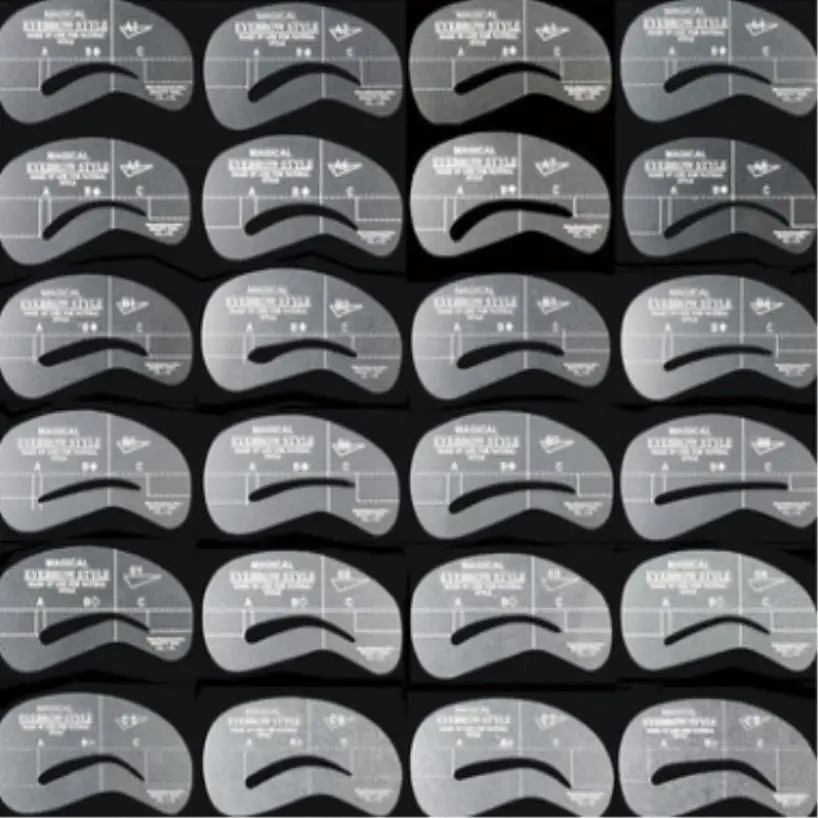 24 Models/sets Of Eyebrow Modification Template Kit Template Shaping Device DIY Tool Thrush Card Board Stroke Template