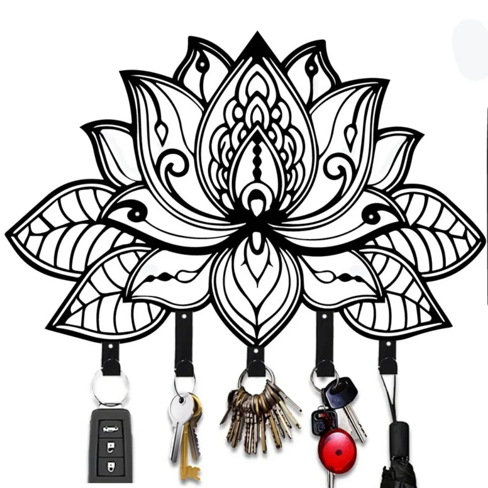 Artistic Metal Wall Mounted Clothes Hanger Modern Decor Coat Rack Hook Artistic Coat Rack Metal Wall Hanger Modern Hook Storage 4
