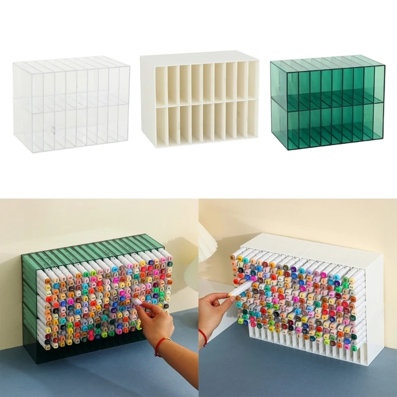 Pencil Holder Large Capacity Desktop Marker Pen Holder Marker School Office Supplies LX9A