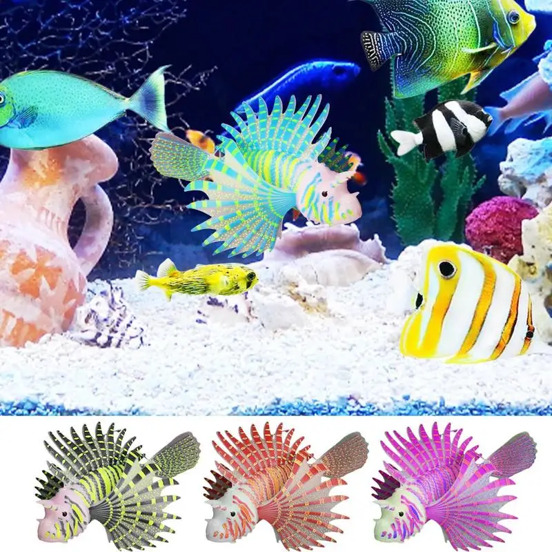

Resin Lionfish Aquarium Decoration Accessories Minismall Ornament Plant Stone Decor Accessory Aquarium For Fish Tank Accessories